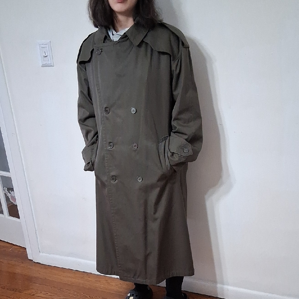 Dior Olive Green Rain-Repellent Trench Coat - Picture 2 of 11
